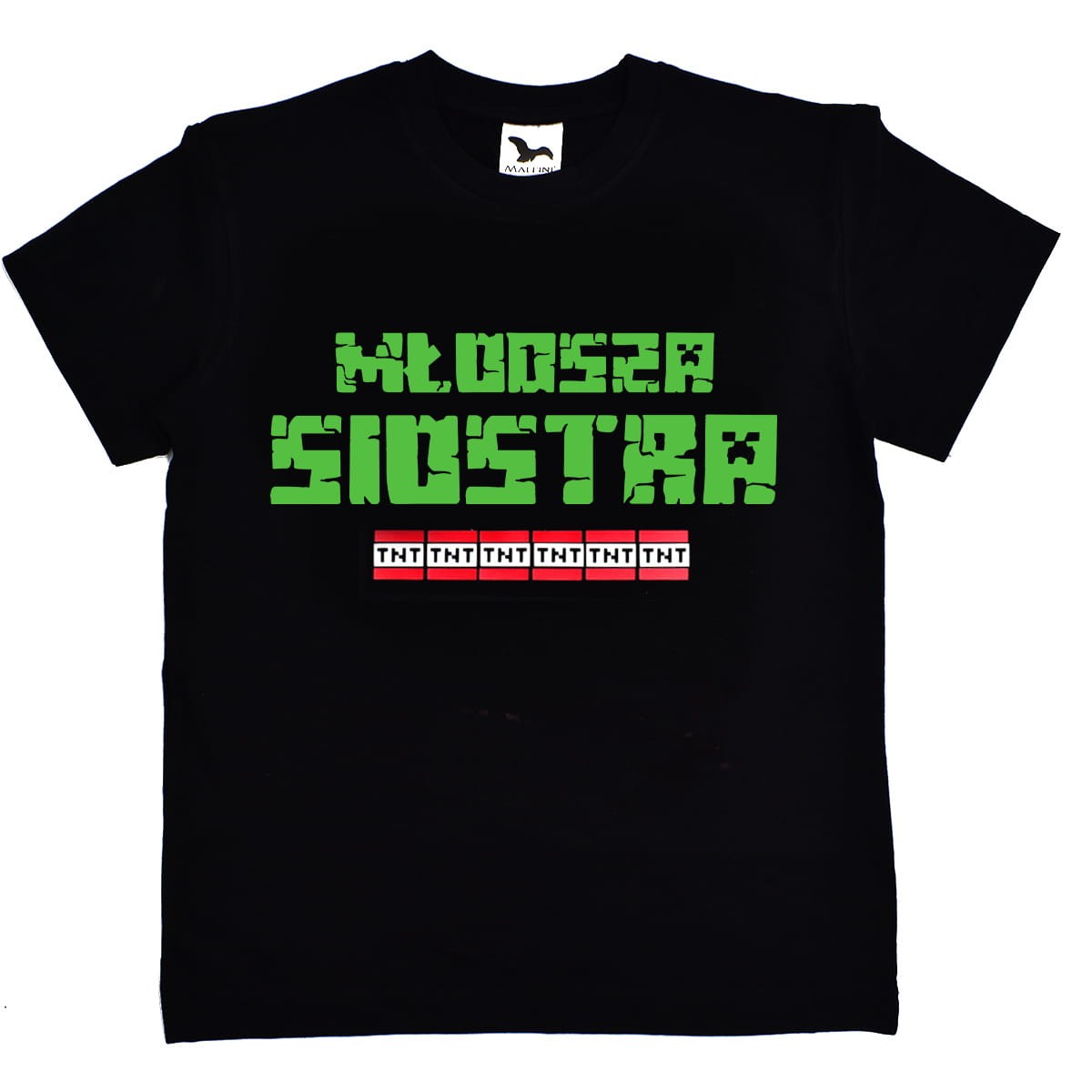 koszulka na urodziny młodsza siostra minecraft tnt