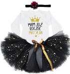 Komplet dla dziewczynki MAM JUŻ ROCZEK falbanka