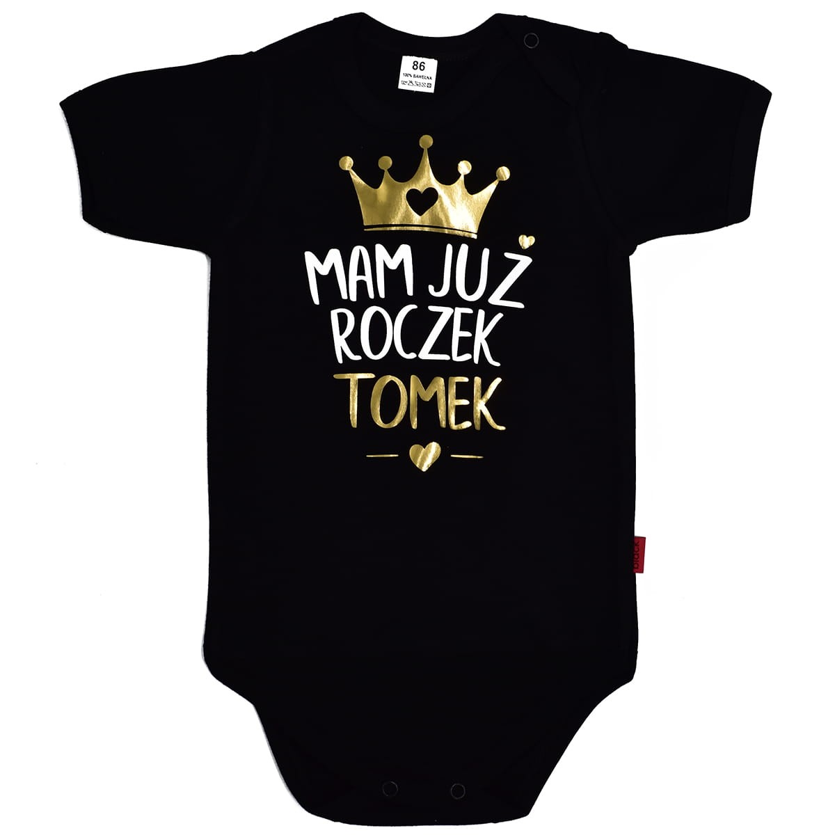 body mam już roczek czarne z imieniem dziecka