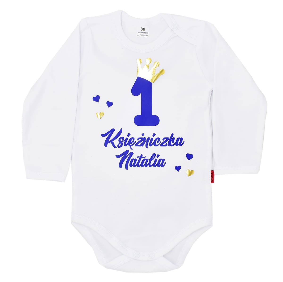 body księżniczka niebieski z cyferką