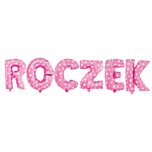 Balon na ROCZEK różowe w serca