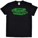 Koszulka Happy Halloween zielony napis