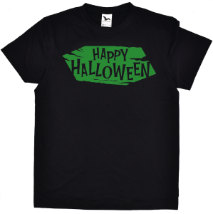 Koszulka Happy Halloween zielony napis