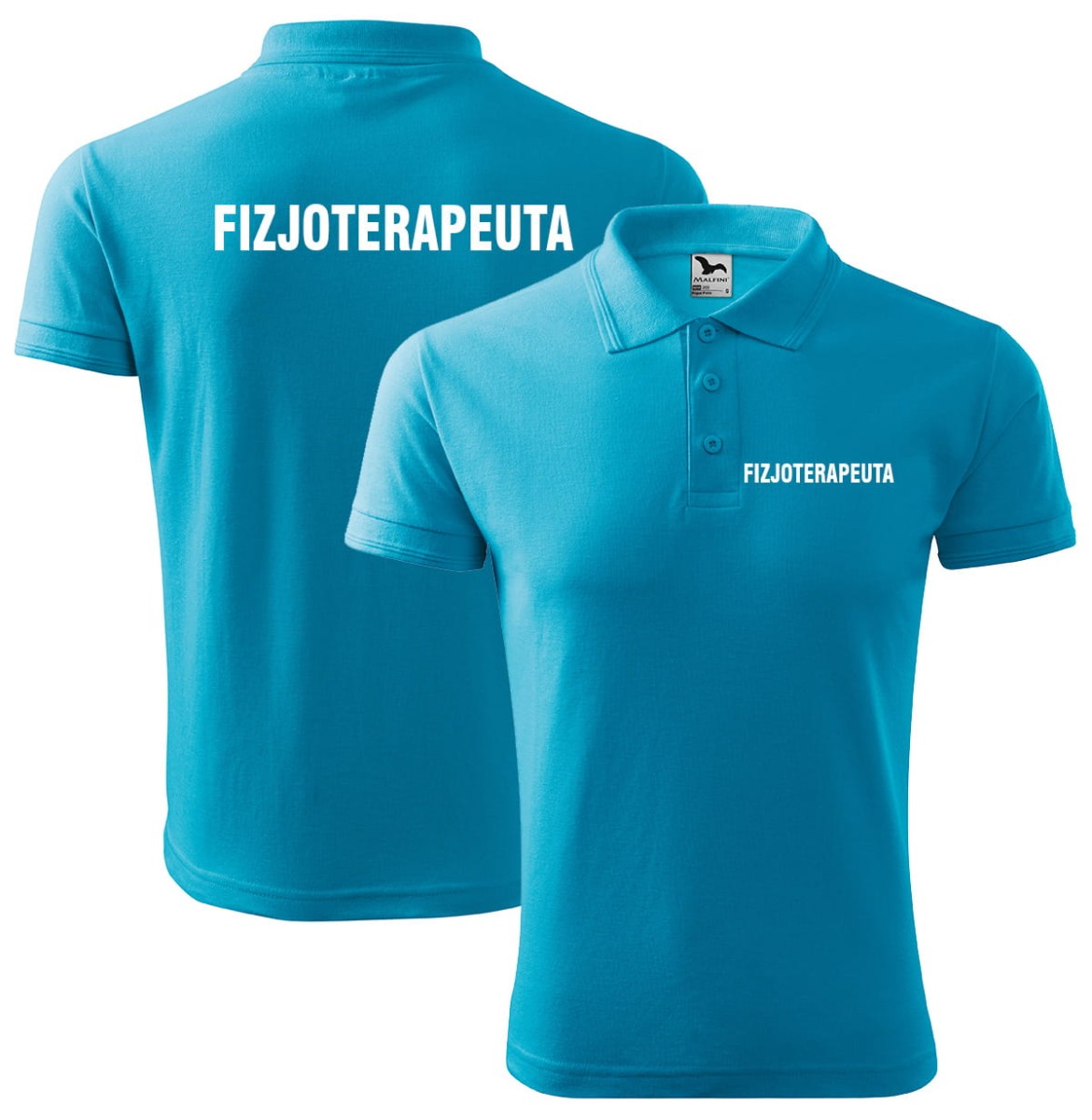 koszulka fizjoterapeuta polo turkusowa