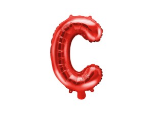 Balon foliowy litera C czerwona 35cm 1szt