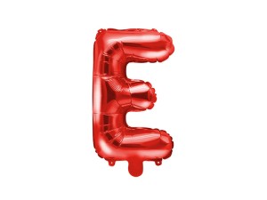 Balon foliowy litera E czerwona 35cm 1szt