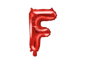 Balon foliowy litera F czerwona 35cm 1szt