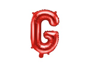 Balon foliowy litera G czerwona 35cm 1szt