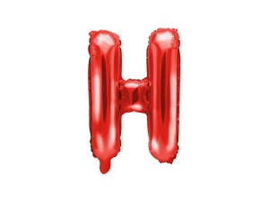Balon foliowy litera H czerwona 35cm 1szt