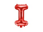 Balon foliowy litera I czerwona 35cm 1szt