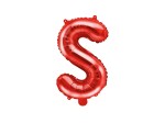 Balon foliowy litera S czerwona 35cm 1szt