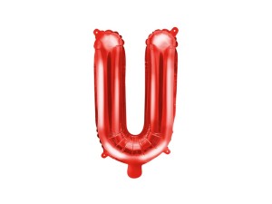 Balon foliowy litera U czerwona 35cm 1szt