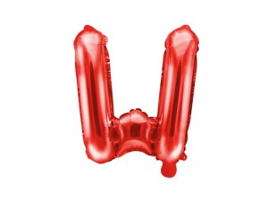 Balon foliowy litera W czerwona 35cm 1szt