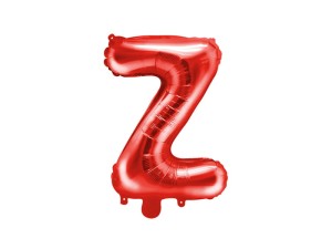 Balon foliowy litera Z czerwona 35cm 1szt