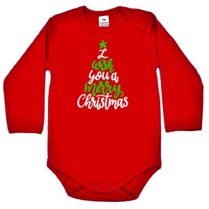 Body dziecięce na święta - I Wish You a Merry Christmas