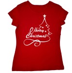Koszulka na święta - Merry Christmas z choinką