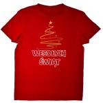 Koszulka na święta - Wesołych Świąt z choinką
