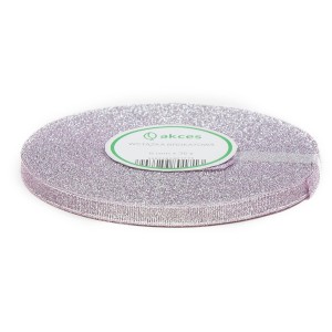 Wstążka brokatowa LILIOWOSREBRNY 6mm 32m