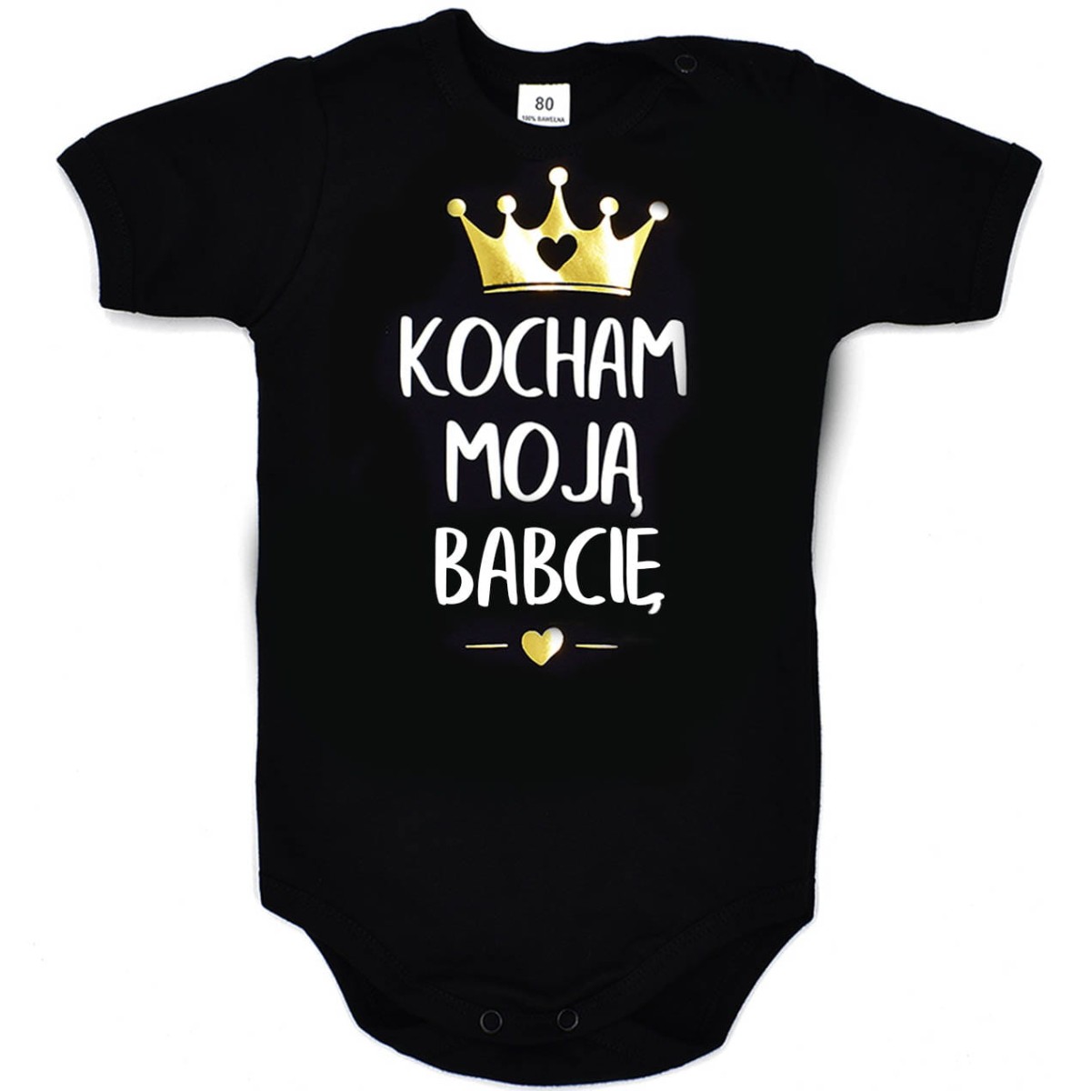 kocham moją babcię czarne body