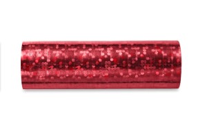 Serpentyny holograficzne czerwone, 3,8m
