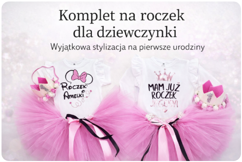Komplet na roczek dla dziewczynki – wyjątkowa stylizacja na pierwsze urodzin