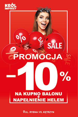 Promocja na zakup balonu i napełnianie helem w sklepie Król Imprezy